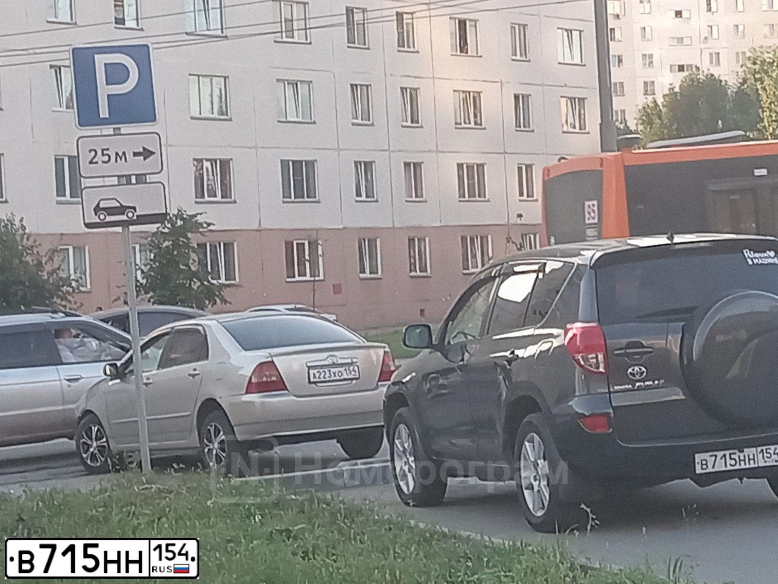 Фото автомобиля TOYOTA RAV4, 2007 — госномер В715НН154. Цвет: ТЕМНО СЕРЫЙ