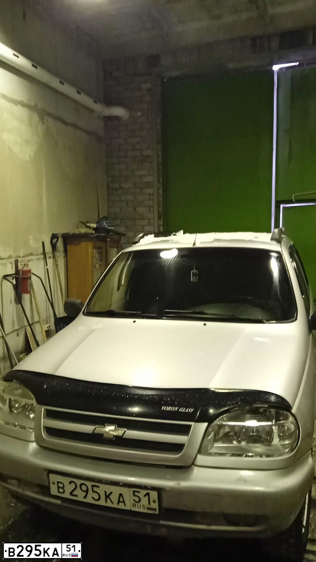 Фото автомобиля CHEVROLET NIVA, 2008 — госномер В295КА51. Цвет: Светло-Серебристый металлик