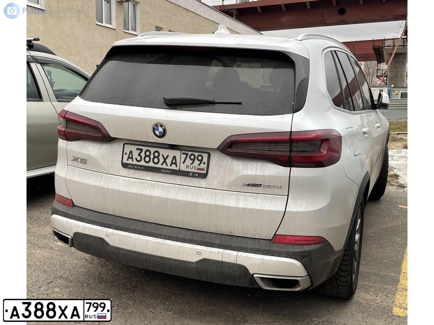 Фото автомобиля BMW X5, 2020 — госномер А388ХА799. Цвет: Белый