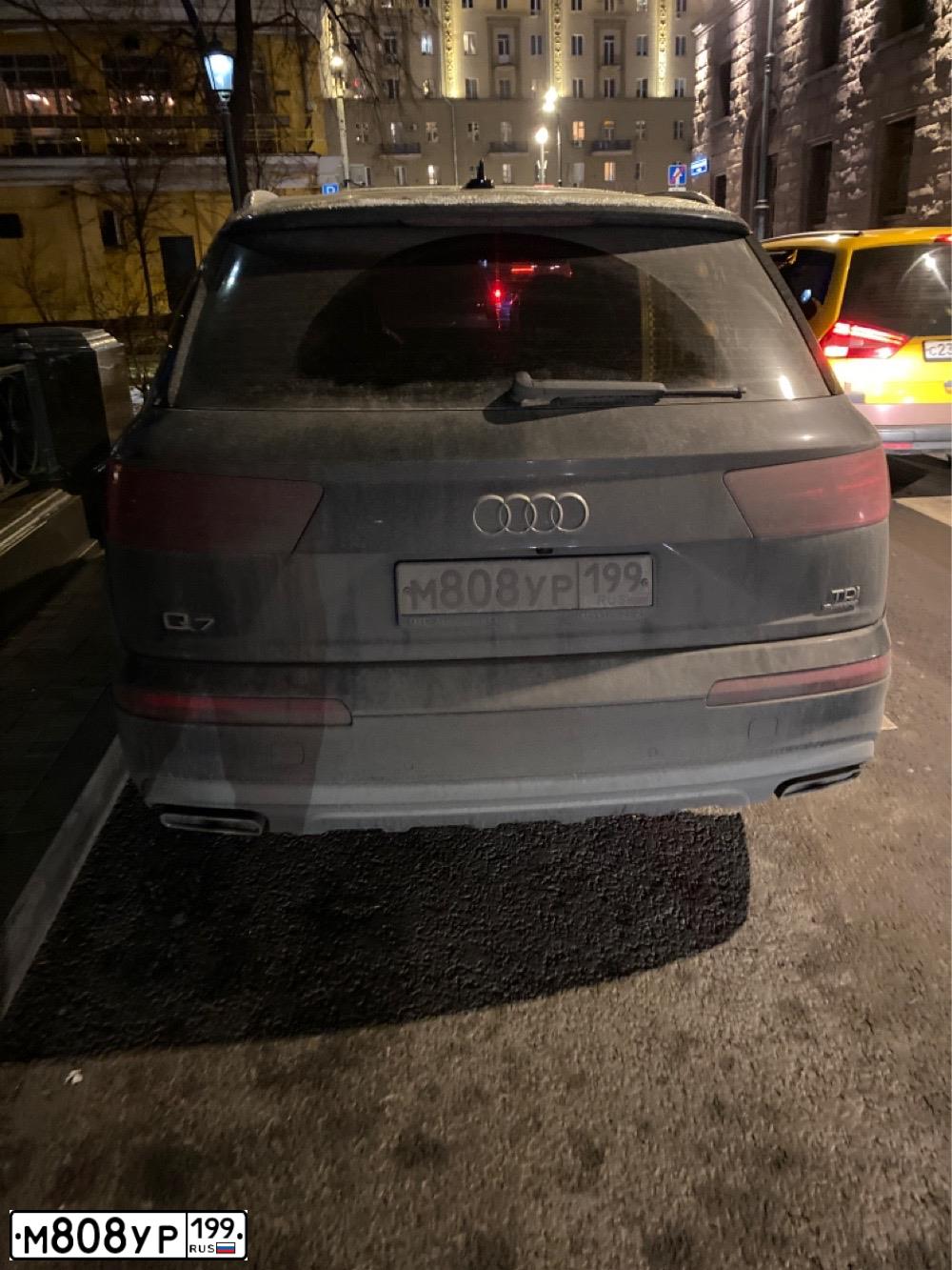 Фото автомобиля AUDI A6, 2009 — госномер М808УР199. Цвет: ЧЕРНЫЙ