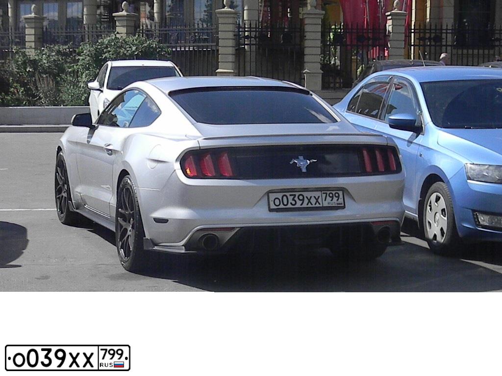 Фото автомобиля FORD MUSTANG, 2015 — госномер Т556СУ797. Цвет: СЕРЫЙ