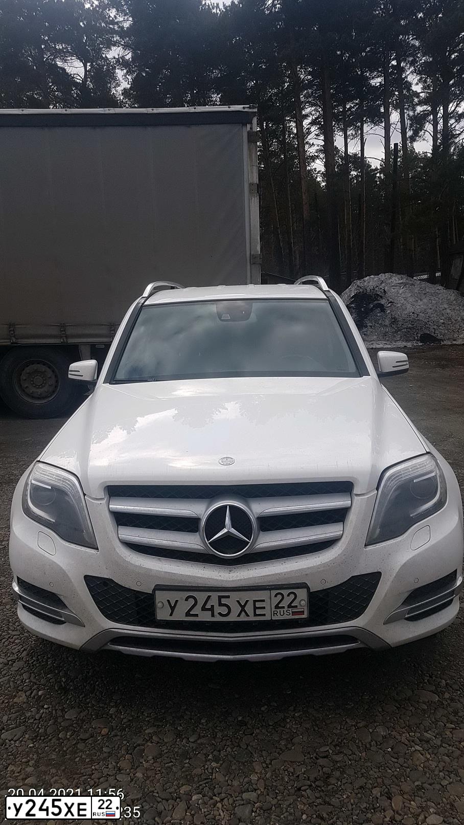 Фото автомобиля MERCEDES C-KLASSE, 2012 — госномер У245ХЕ22. Цвет: Белый