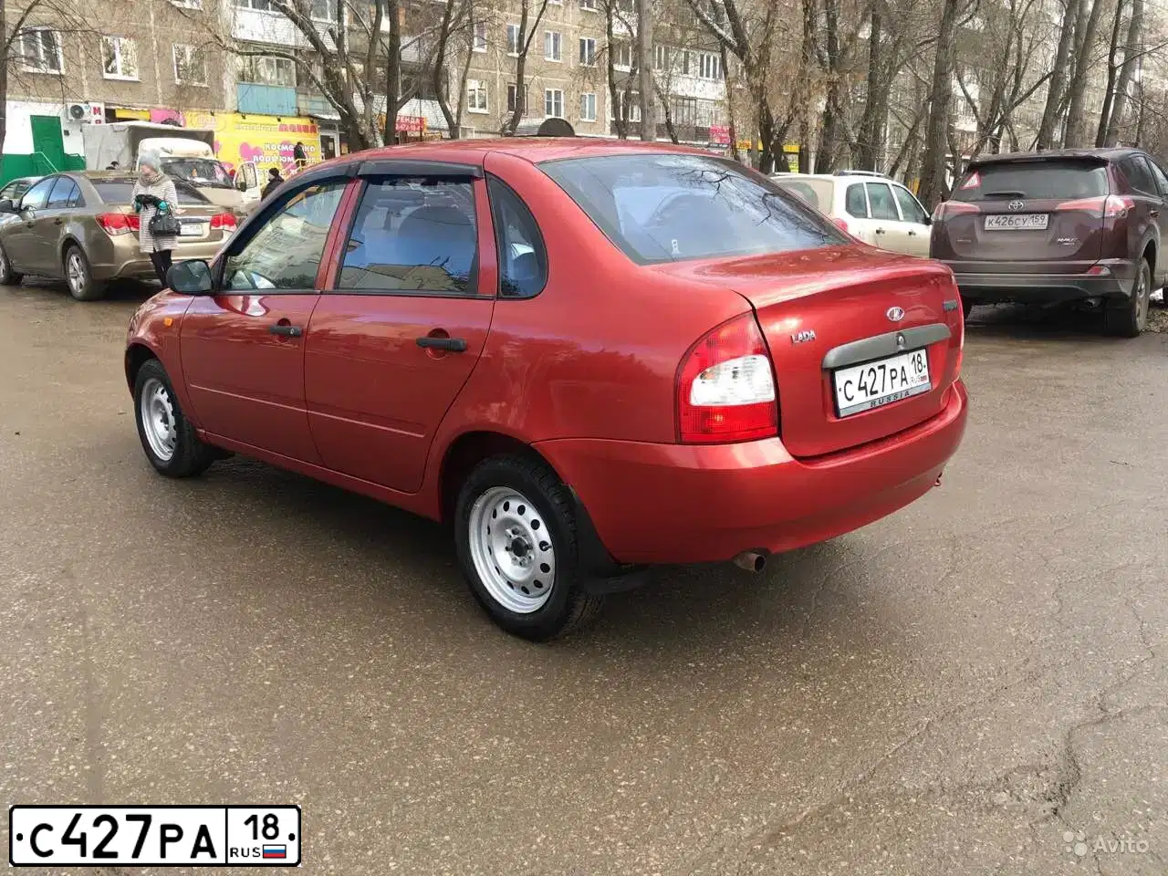 Фото автомобиля LADA 1118 KALINA, 2005 — госномер М965СО159. Цвет: КРАСНЫЙ