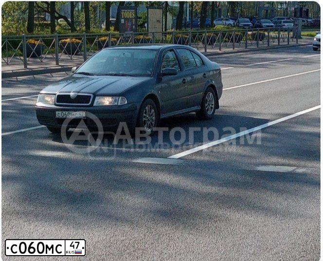 Фото автомобиля SKODA OCTAVIA, 2007 — госномер С060МС47. Цвет: ТЕМНО-СЕРЫЙ