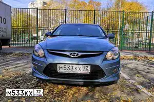 Фото автомобиля HYUNDAI I30, 2010 — госномер М533КХ72. Цвет: СЕРО-ГОЛУБОЙ
