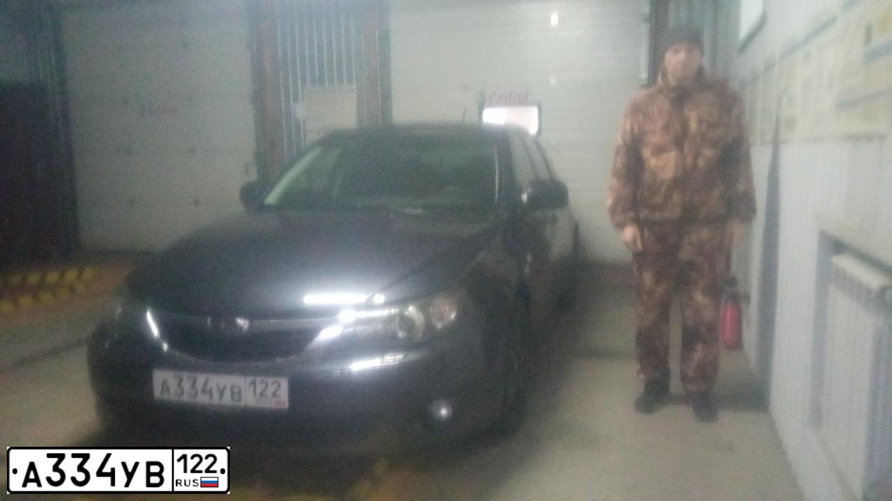 Фото автомобиля SUBARU IMPREZA, 2007 — госномер А334УВ122. Цвет: СЕРЫЙ
