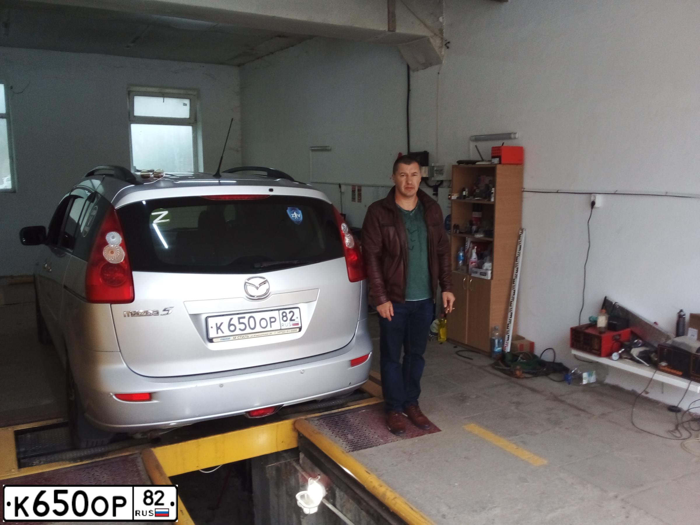 Фото автомобиля MAZDA 5, 2007 — госномер К650ОР82. Цвет: СЕРЕБРИСТЫЙ