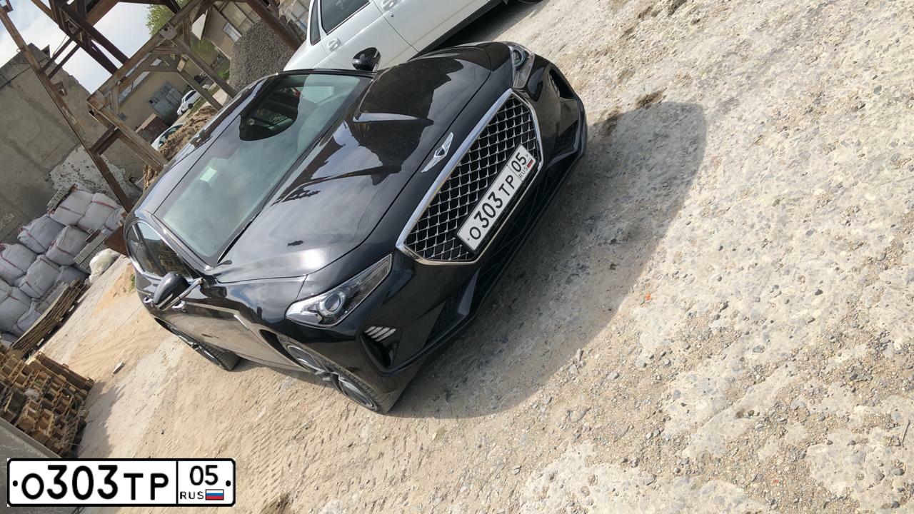 Фото автомобиля GENESIS G70, 2018 — госномер С021МТ05. Цвет: ЧЕРНЫЙ