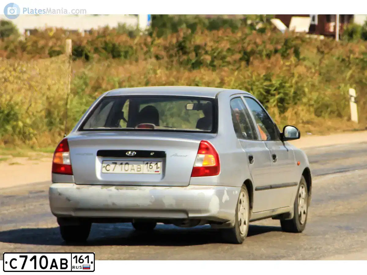 Фото автомобиля TAGAZ ACCENT, 2007 — госномер С710АВ161. Цвет: СЕРЕБРИСТЫЙ