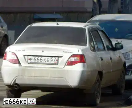 Фото автомобиля DAEWOO NEXIA, 2010 — госномер А993КН155. Цвет: Белый