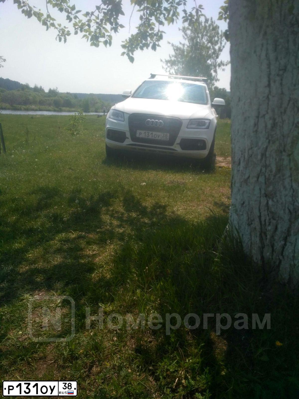 Фото автомобиля AUDI Q5, 2016 — госномер Р131ОУ38. Цвет: БЕЛЫЙ