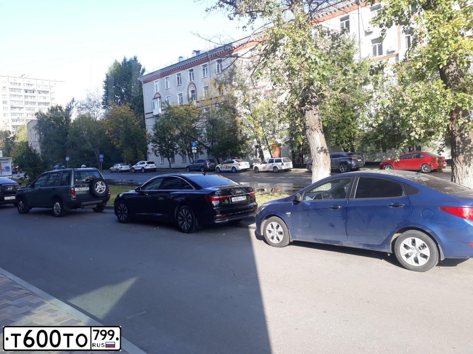 Фото автомобиля AUDI A6, 2019 — госномер Т600ТО799. Цвет: черный