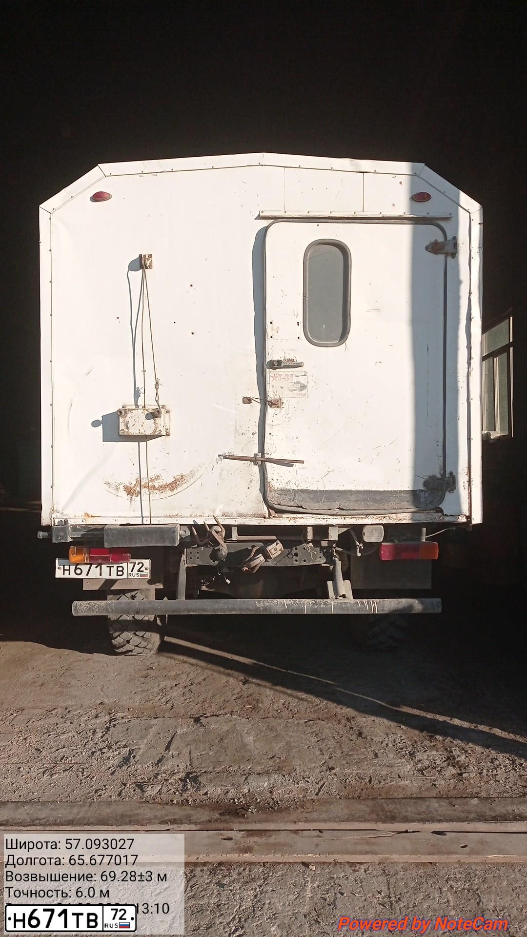 Фото автомобиля GAZ 3308 SADKO, 2011 — госномер Н671ТВ72. Цвет: БЕЛЫЙ