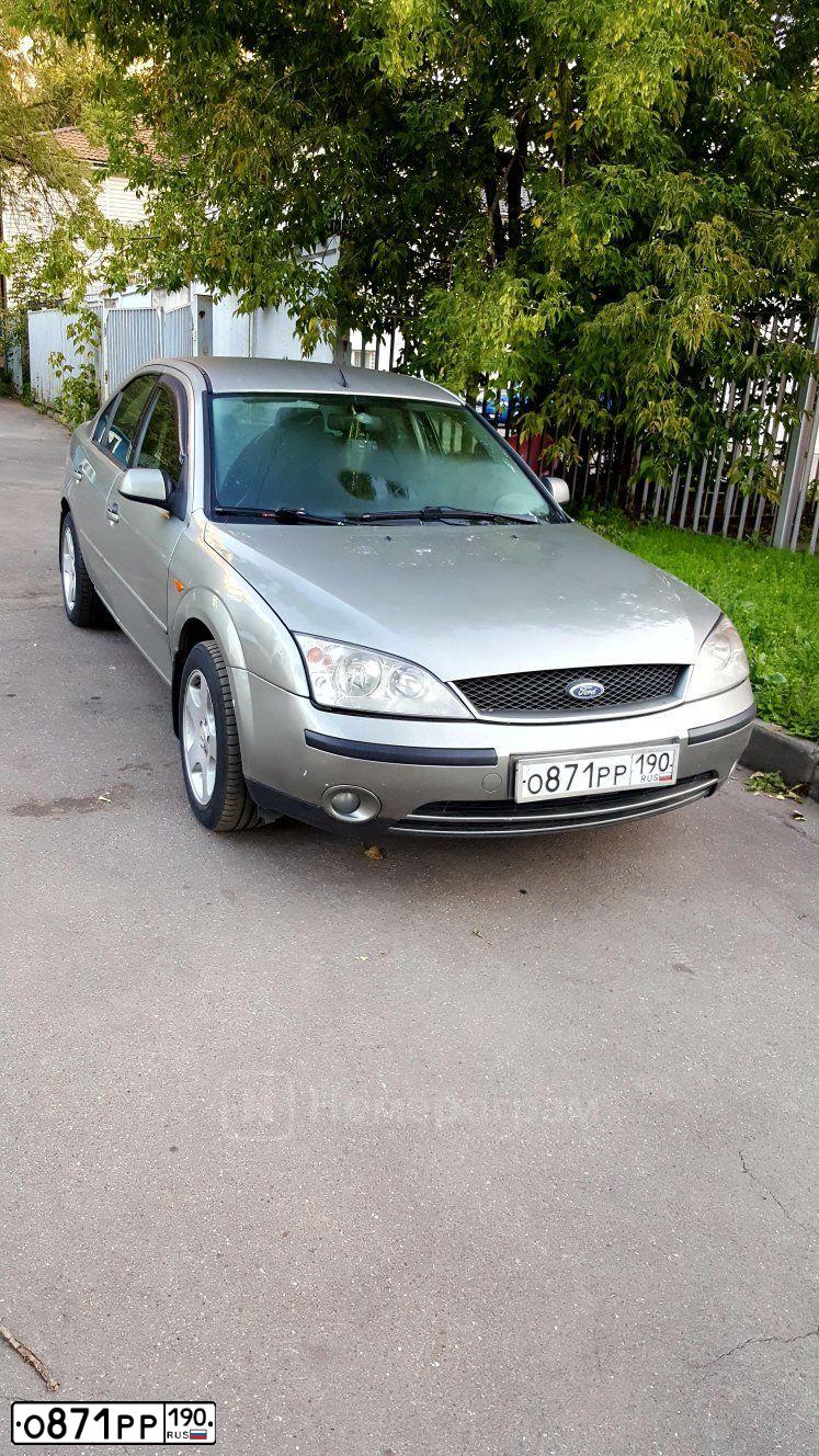 Фото автомобиля FORD MONDEO, 2001 — госномер О871РР190. Цвет: СЕРЫЙ