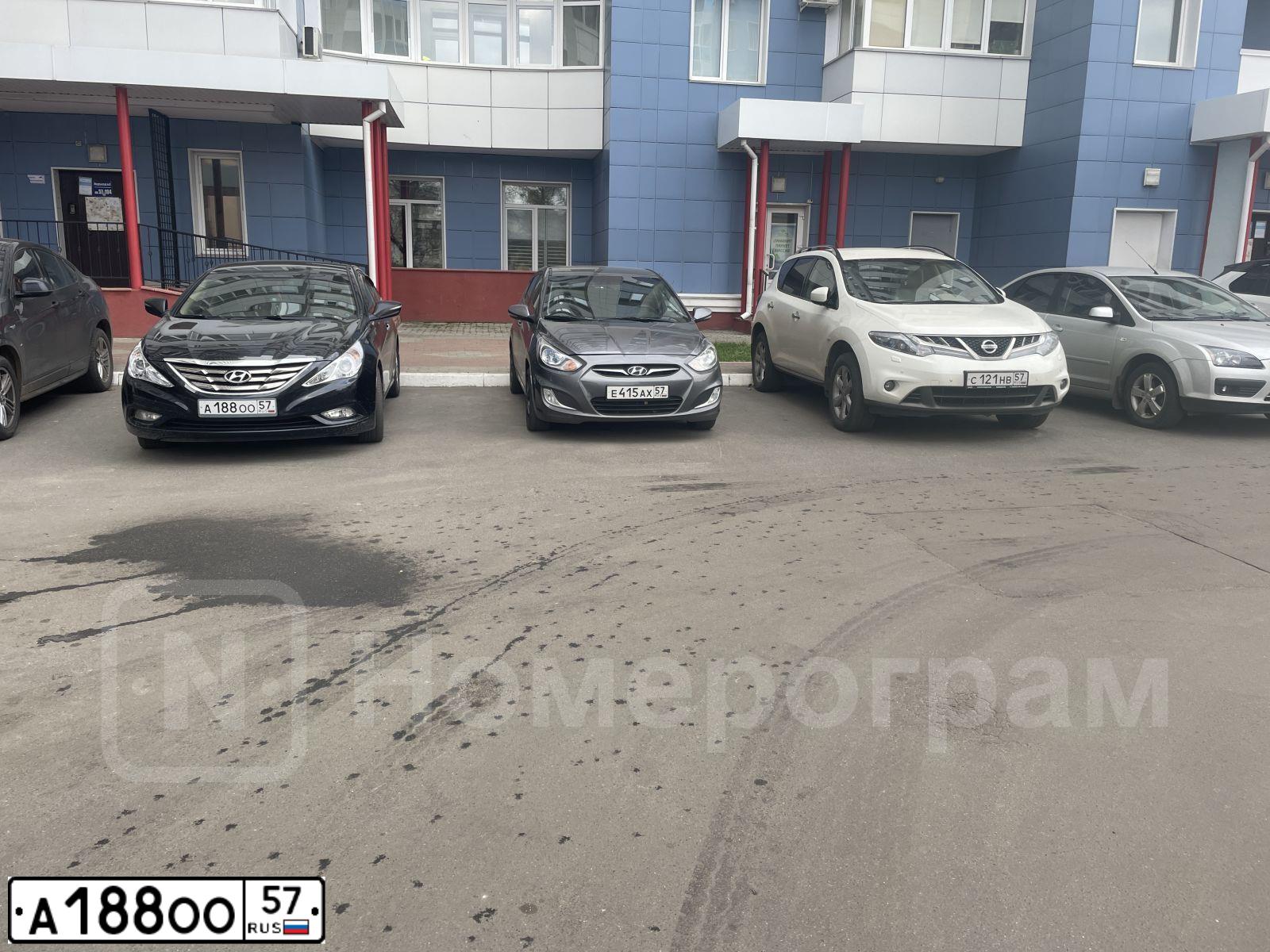 Фото автомобиля HYUNDAI SONATA, 2011 — госномер А188ОО57. Цвет: ЧЕРНЫЙ