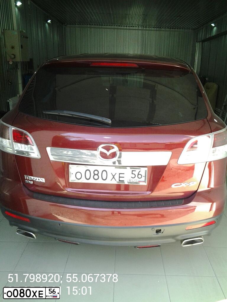 Фото автомобиля MAZDA CX-9, 2008 — госномер О080ХЕ56. Цвет: Красный
