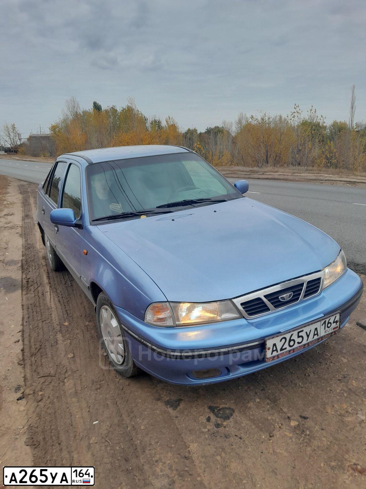 Фото автомобиля DAEWOO NEXIA, 2007 — госномер А265УА164. Цвет: СИНИЙ