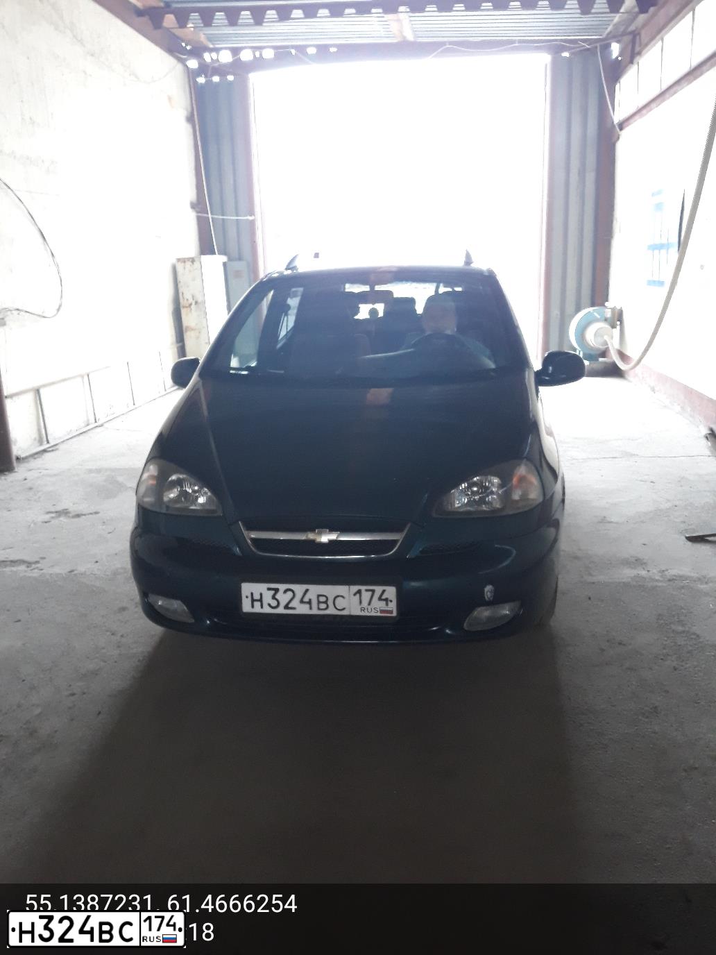 Фото автомобиля CHEVROLET REZZO, 2007 — госномер Н324ВС174. Цвет: синий