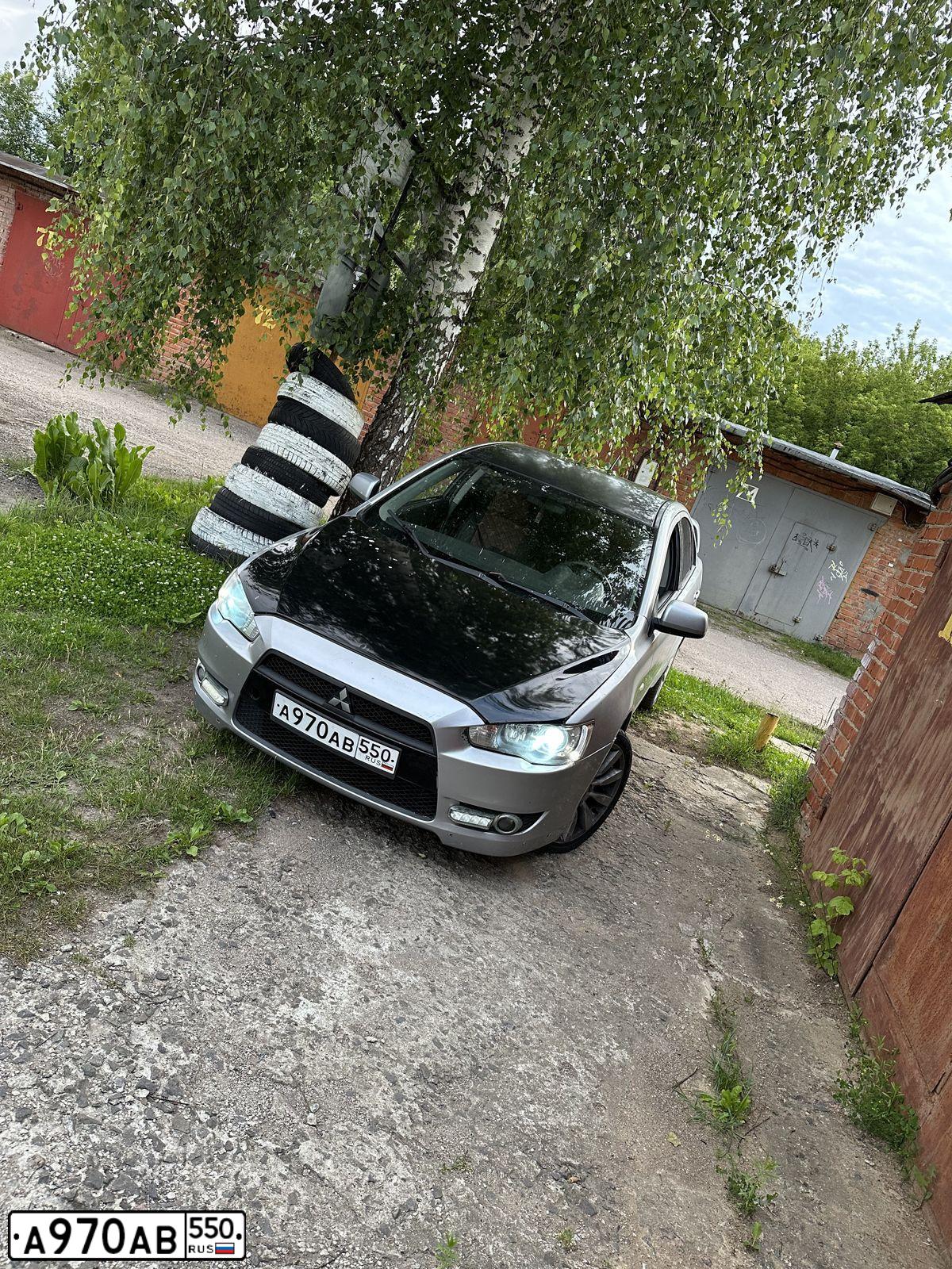 Фото автомобиля MITSUBISHI LANCER, 2008 — госномер А970АВ550. Цвет: Серебристый