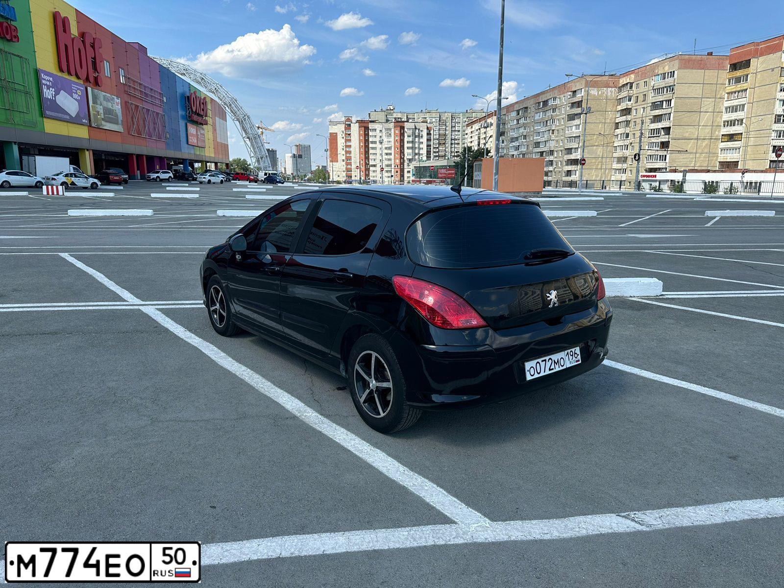 Фото автомобиля PEUGEOT 308, 2009 — госномер А713МО172. Цвет: ЧЕРНЫЙ