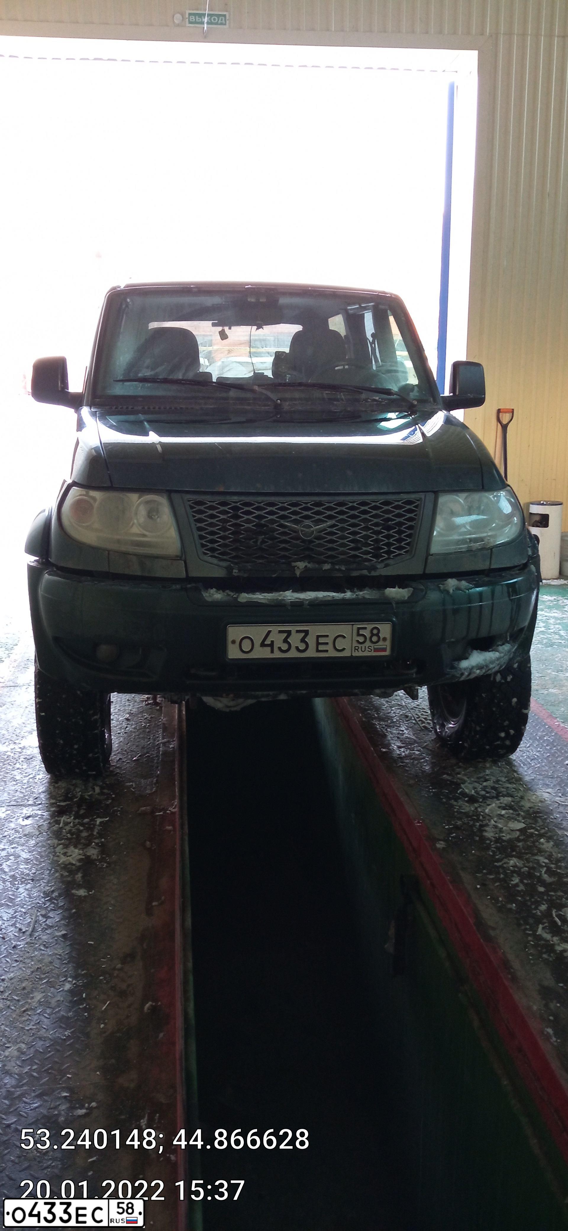 Фото автомобиля UAZ 3163 PATRIOT, 2012 — госномер Н595ТС58. Цвет: АМУЛЕТ МЕТАЛЛИК