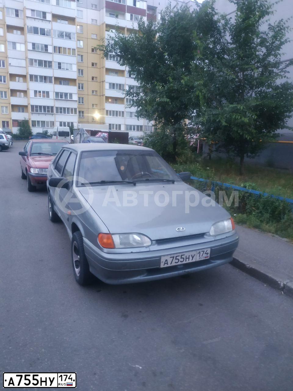 Фото автомобиля LADA 2115 SAMARA, 2011 — госномер А755НУ174. Цвет: СРЕДНИЙ СЕРО-ЗЕЛЕНЫЙ МЕТ