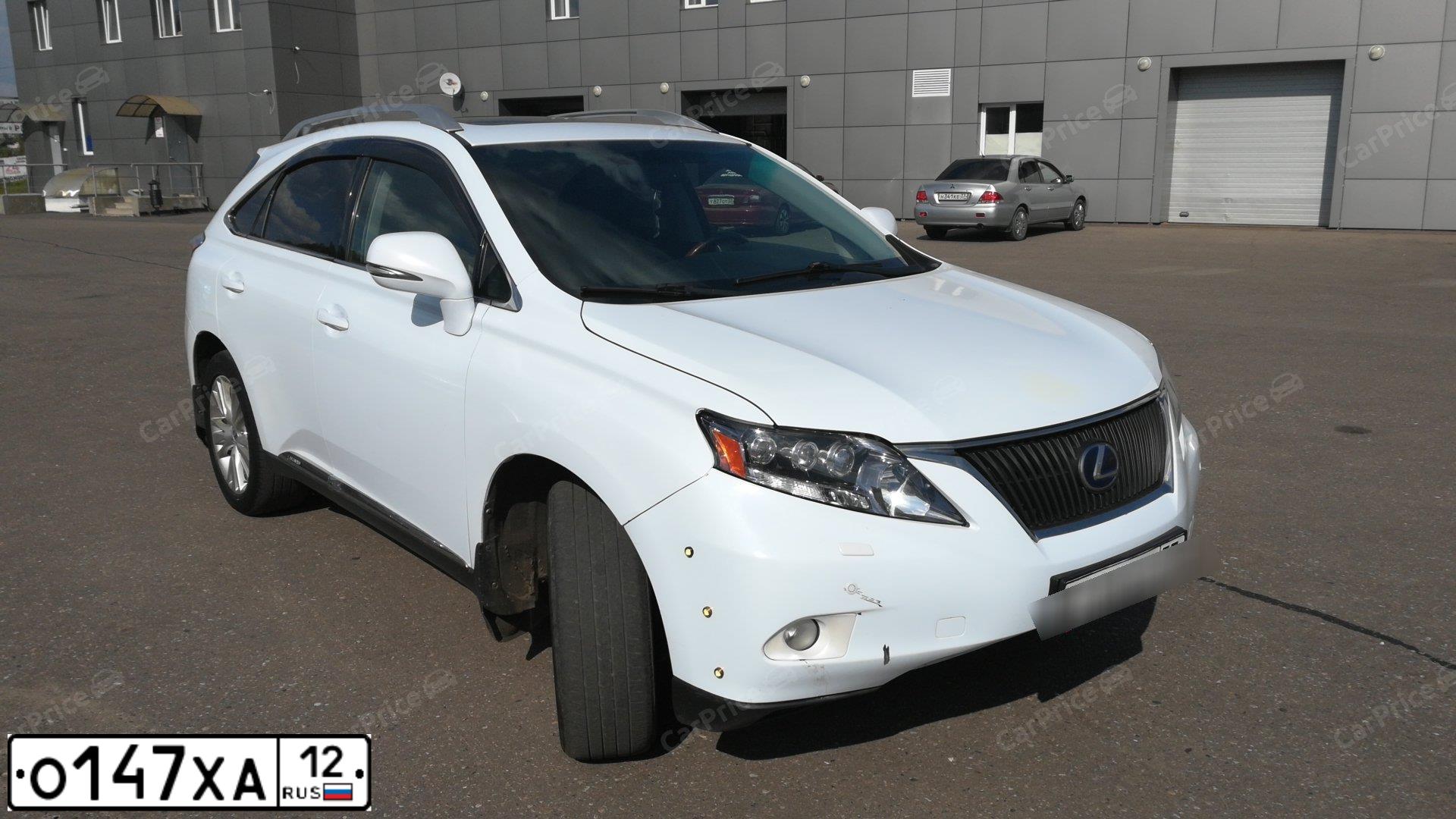 Фото автомобиля LEXUS RX, 2011 — госномер О147ХА12. Цвет: Белый