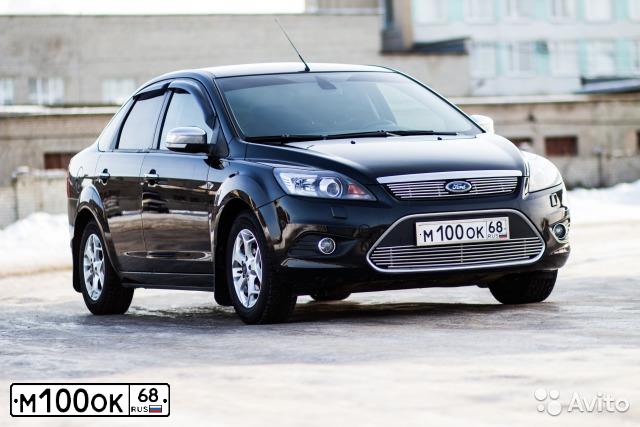 Фото автомобиля FORD D FOCUS, 2010 — госномер М100ОК68. Цвет: ЧЕРНЫЙ