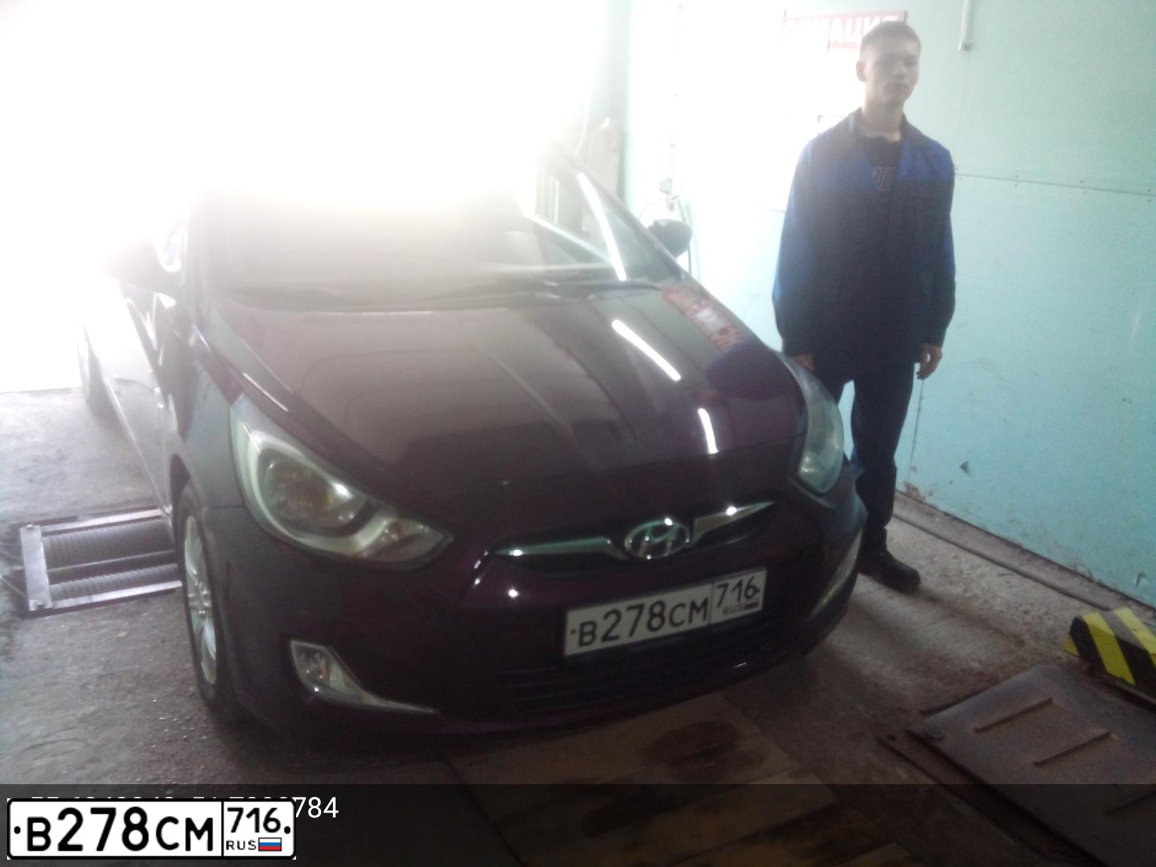 Фото автомобиля HYUNDAI SOLARIS, 2013 — госномер В278СМ716. Цвет: ФИОЛЕТОВЫЙ