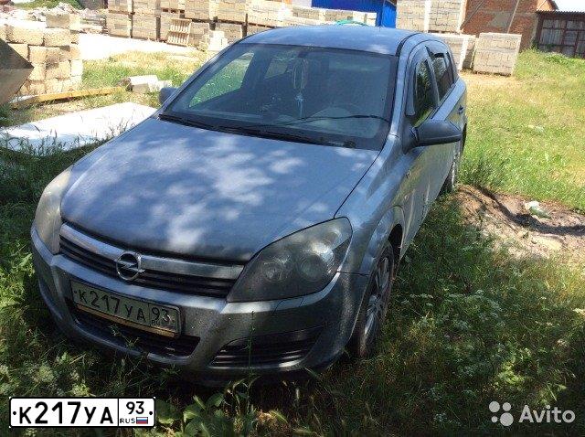 Фото автомобиля OPEL ASTRA, 2006 — госномер К217УА93. Цвет: СЕРЫЙ