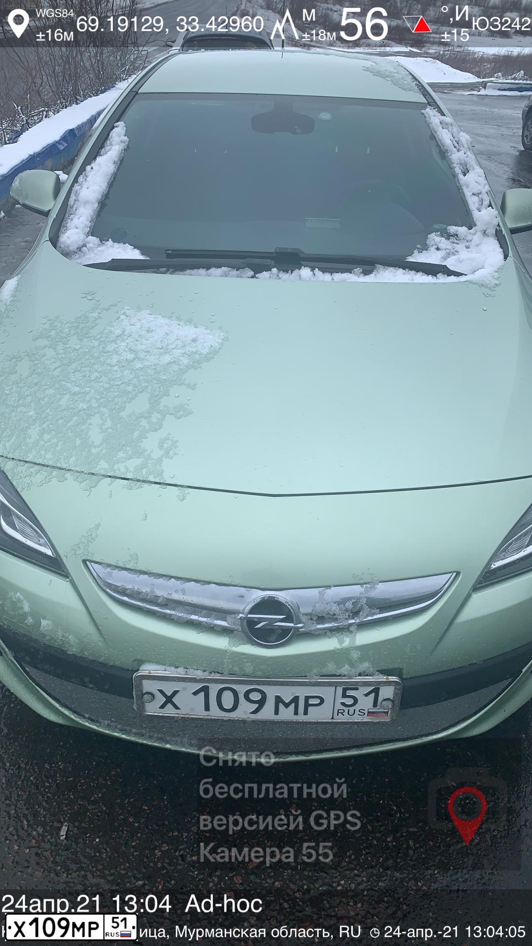 Фото автомобиля OPEL ASTRA, 2012 — госномер В214СМ51