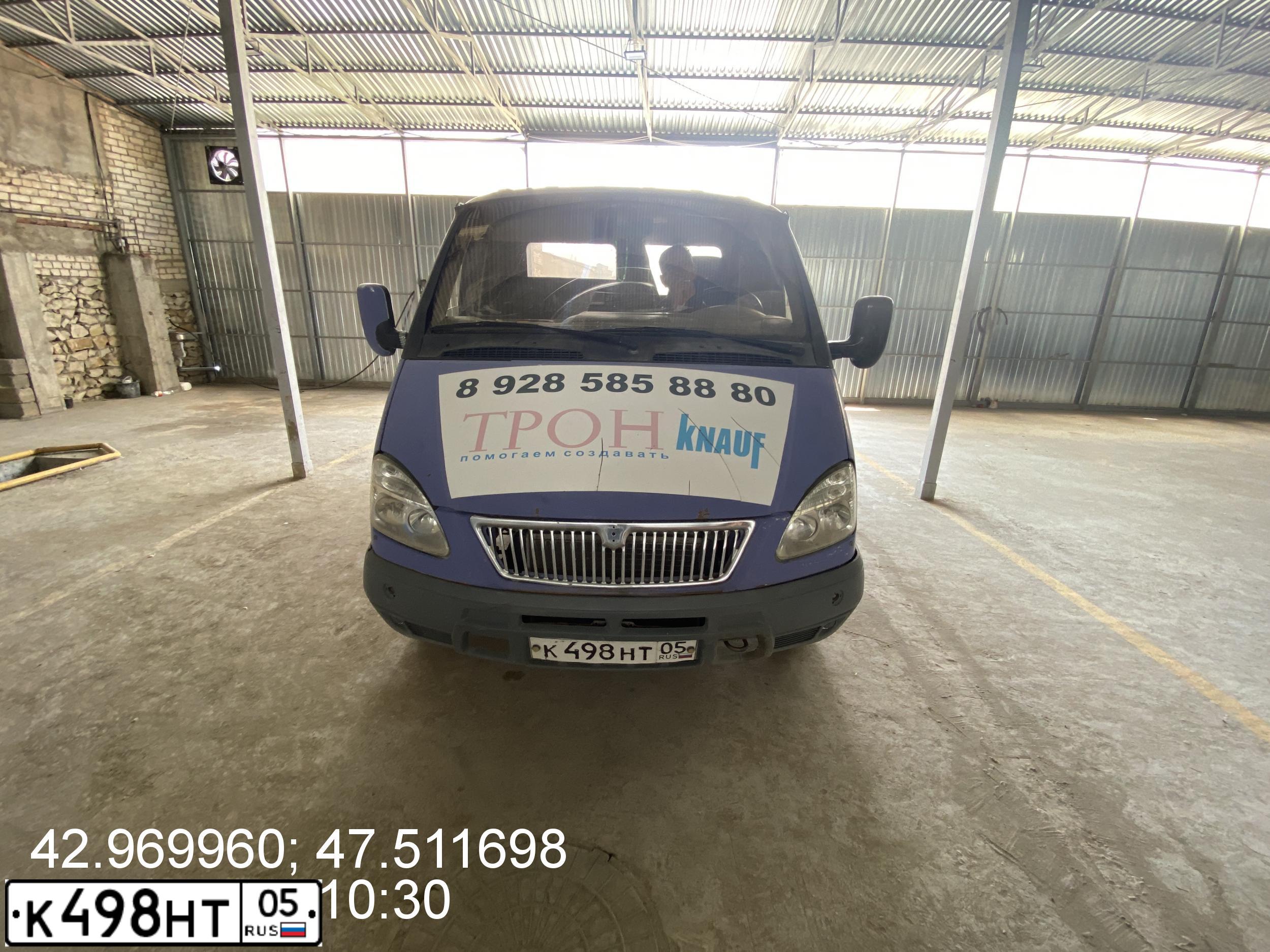 Фото автомобиля GAZ 3221 EL, 2005 — госномер К498НТ05. Цвет: синий