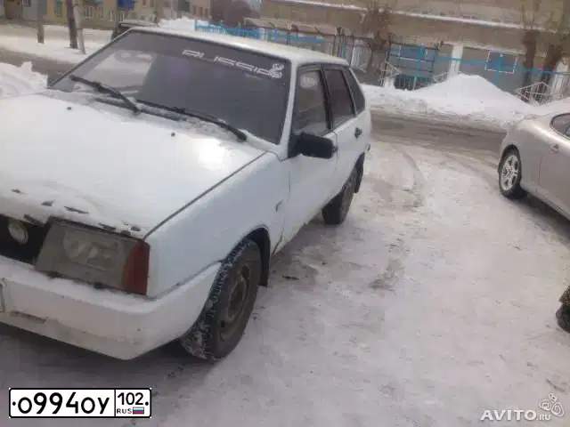 Фото автомобиля LADA 2109 SAMARA, 1999 — госномер О994ОУ102. Цвет: ЯРКО-БЕЛЫЙ