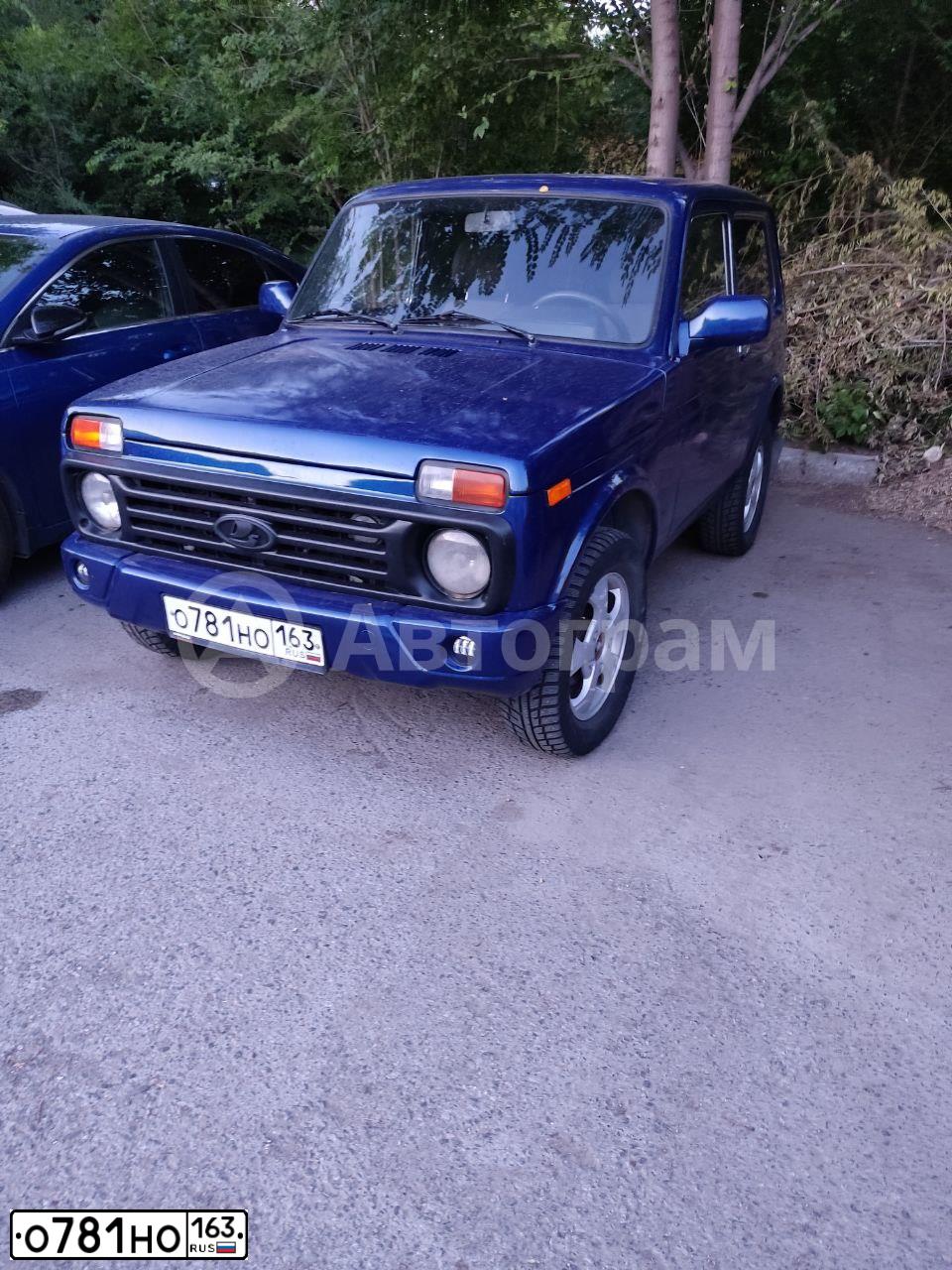 Фото автомобиля LADA 2121 NIVA, 2011 — госномер О781НО163. Цвет: Сине-зеленый