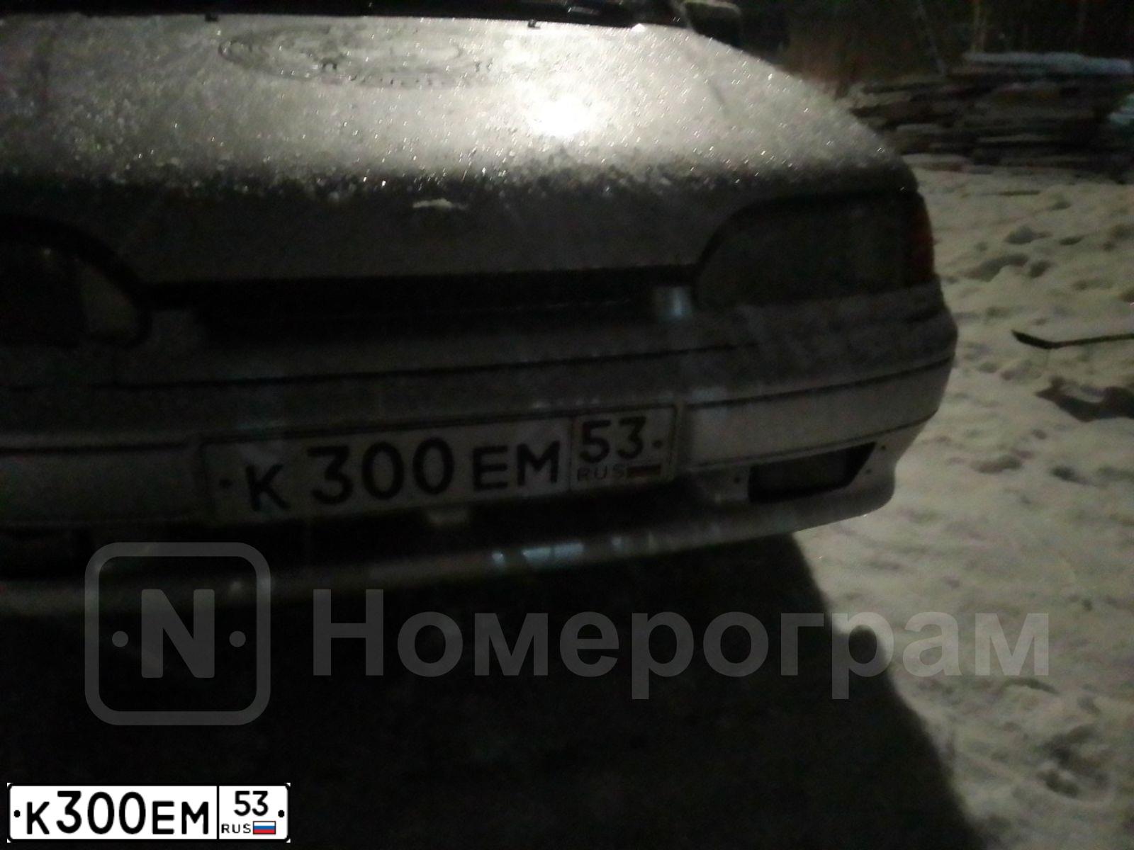 Фото автомобиля LADA 2115 SAMARA, 2006 — госномер К300ЕМ53. Цвет: Светло-Серебристый металлик