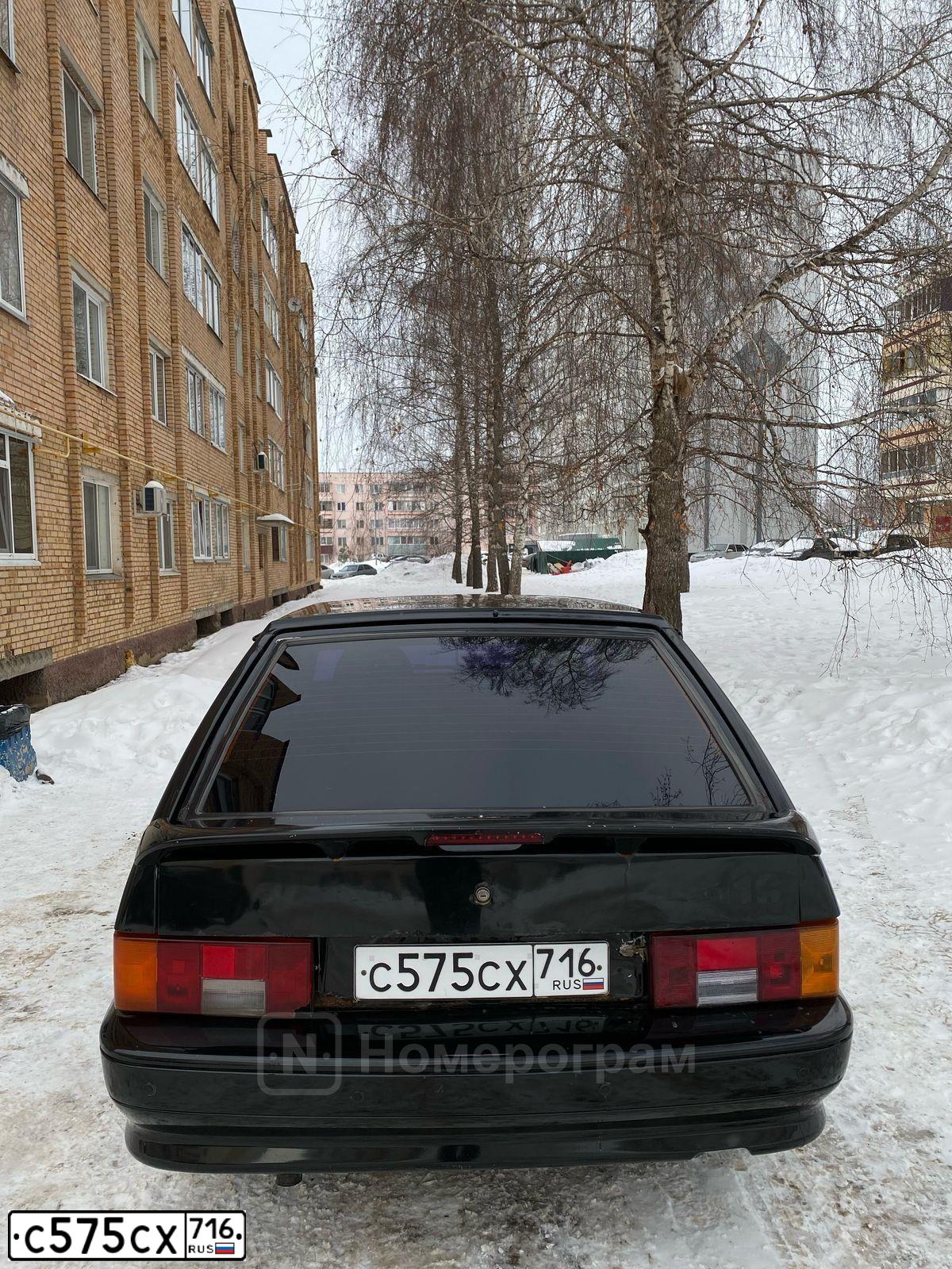 Фото автомобиля LADA 2114 SAMARA, 2009 — госномер С575СХ716. Цвет: Темно-зеленый