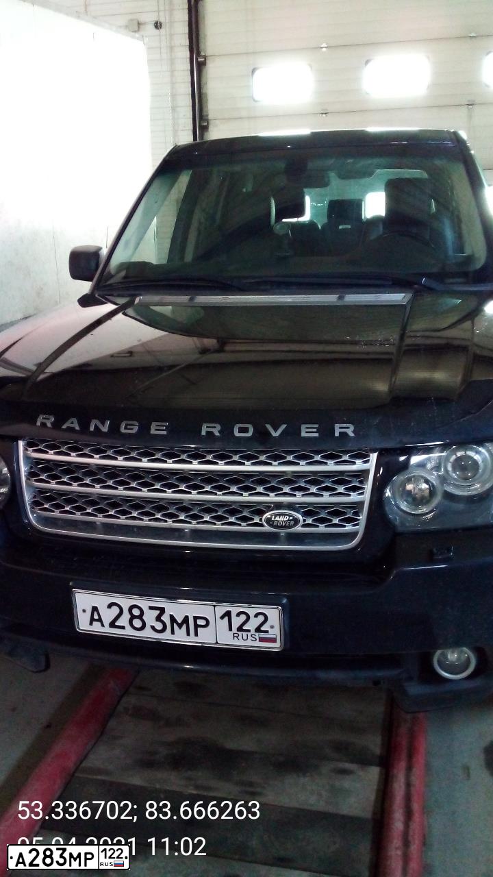 Фото автомобиля LANDROVER RANGE ROVER, 2008 — госномер А283МР122. Цвет: ЧЕРНЫЙ