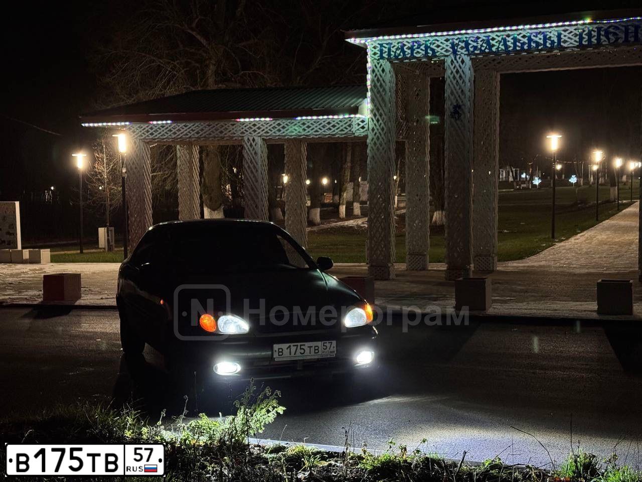 Фото автомобиля ZAZ LANOS, 2008 — госномер В175ТВ57. Цвет: ОЛИВКОВЫЙ