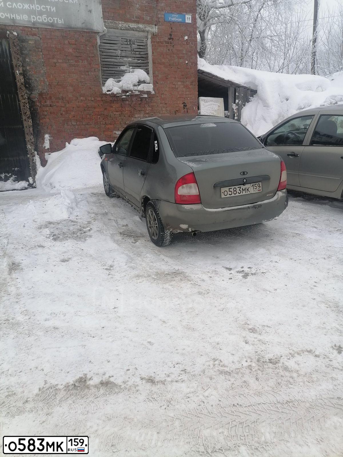 Фото автомобиля LADA 1118 KALINA, 2008 — госномер М037АС159. Цвет: ТЕМНО-СЕРЫЙ МЕТАЛЛИК