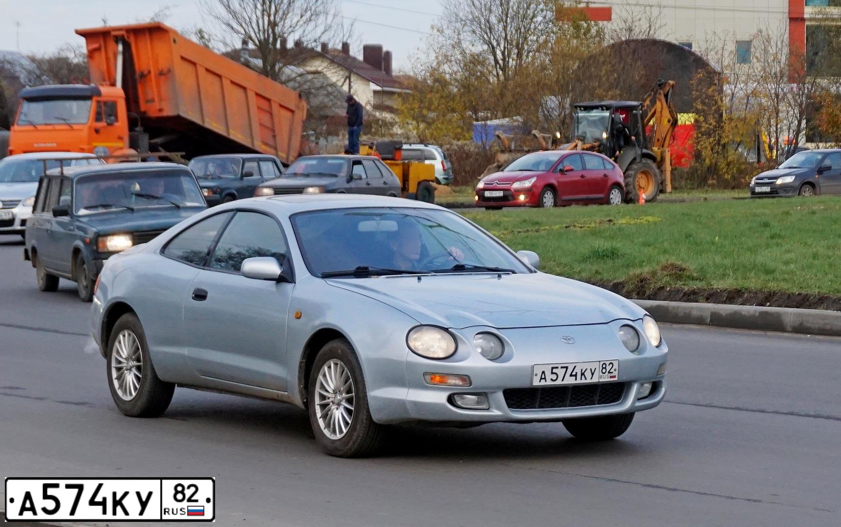 Фото автомобиля TOYOTA ТОЙОТА CELICA, 1998 — госномер А574КУ82. Цвет: СЕРЕБРИСТЫЙ МЕТАЛЛИК