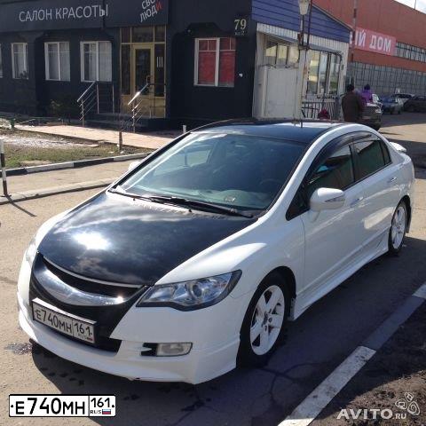 Фото автомобиля HONDA CIVIC, 2008 — госномер Н467УЕ40. Цвет: БЕЛЫЙ