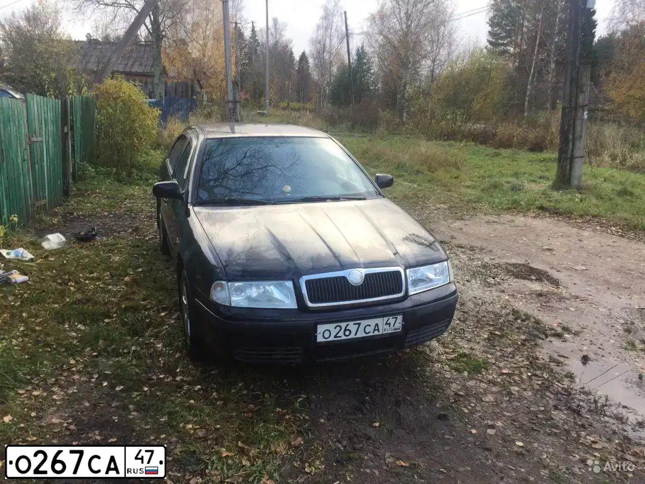 Фото автомобиля SKODA OCTAVIA, 2005 — госномер О267СА47. Цвет: ЧЕРНЫЙ