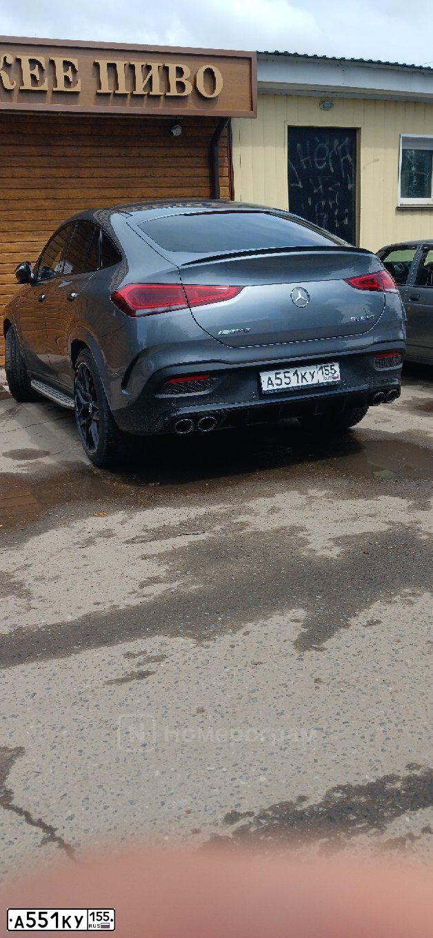 Фото автомобиля MERCEDES - BENZ GLE-CLASS, 2021 — госномер А551КУ155. Цвет: СЕРЫЙ