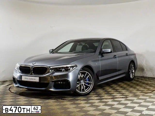 Фото автомобиля BMW SERIE 5, 2020 — госномер Р363СР790. Цвет: СЕРЫЙ