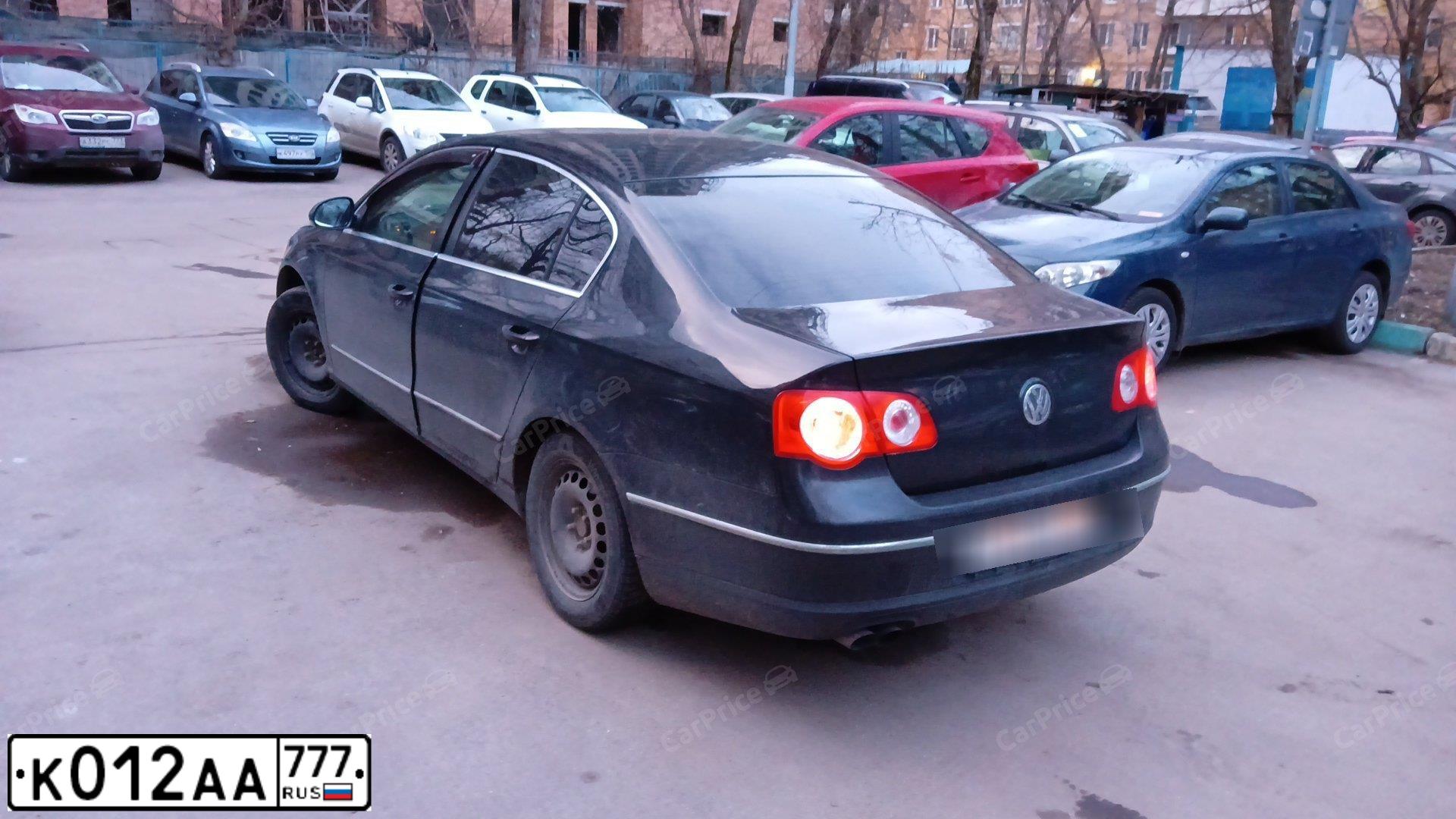 Фото автомобиля VOLKSWAGEN PASSAT, 2007 — госномер В067КМ01. Цвет: ЧЕРНЫЙ