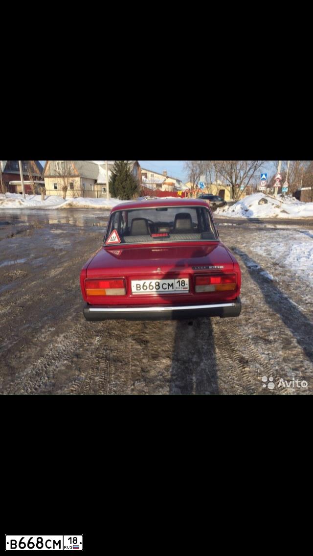 Фото автомобиля LADA 2107, 2006 — госномер В668СМ18. Цвет: ВИШНЕВЫЙ