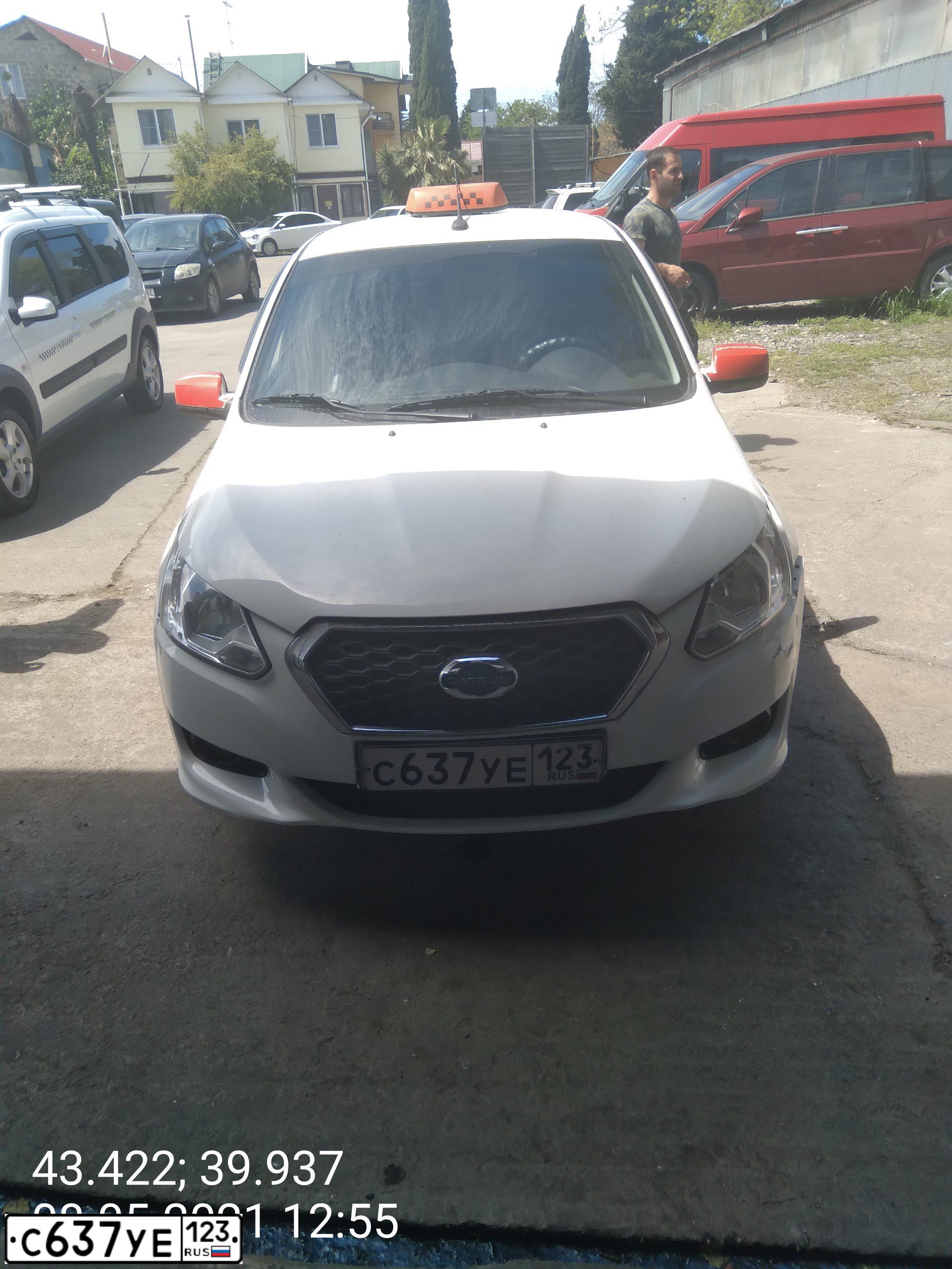 Фото автомобиля DATSUN ON-DO, 2019 — госномер А064ВО193. Цвет: Белый