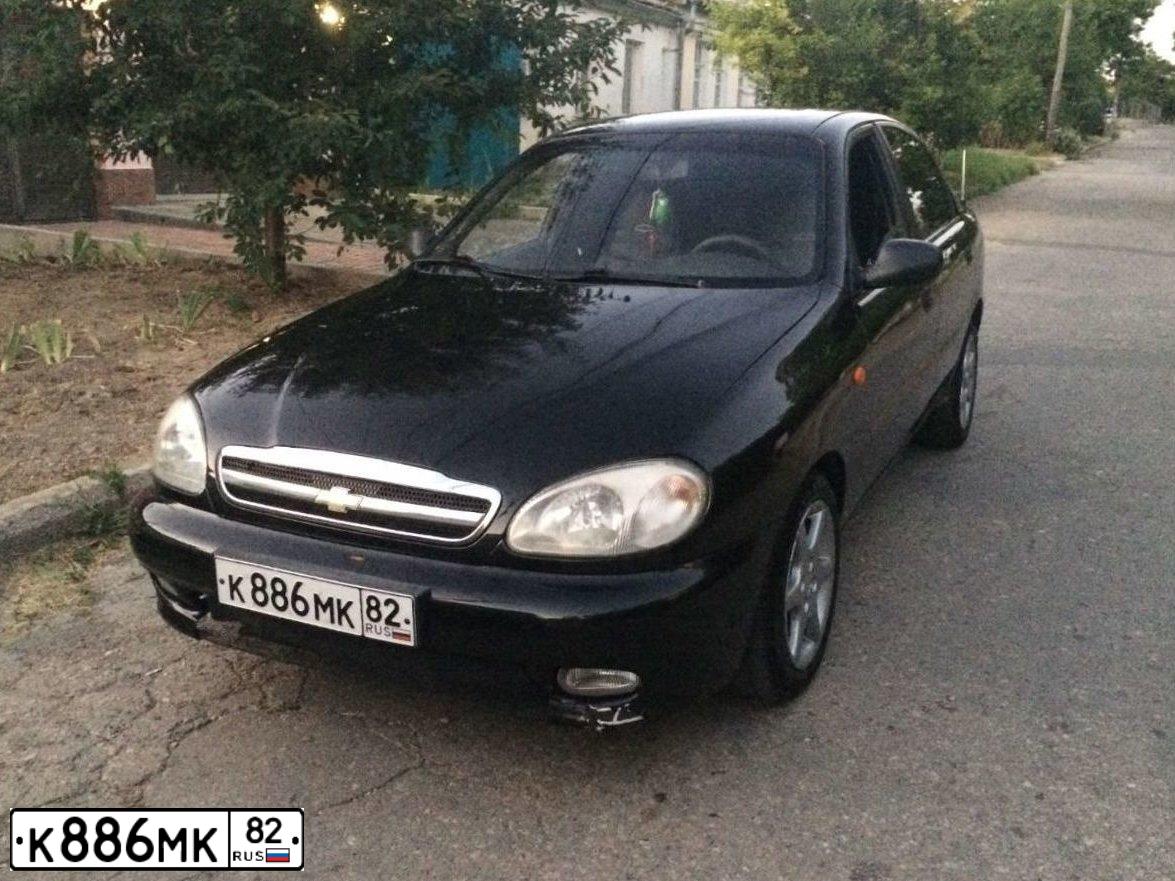 Фото автомобиля ZAZ LANOS, 2008 — госномер К886МК82. Цвет: ЧЕРНЫЙ