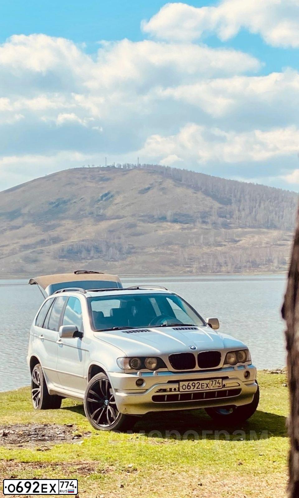 Фото автомобиля BMW X5, 2001 — госномер Р459РУ59. Цвет: Серебристый