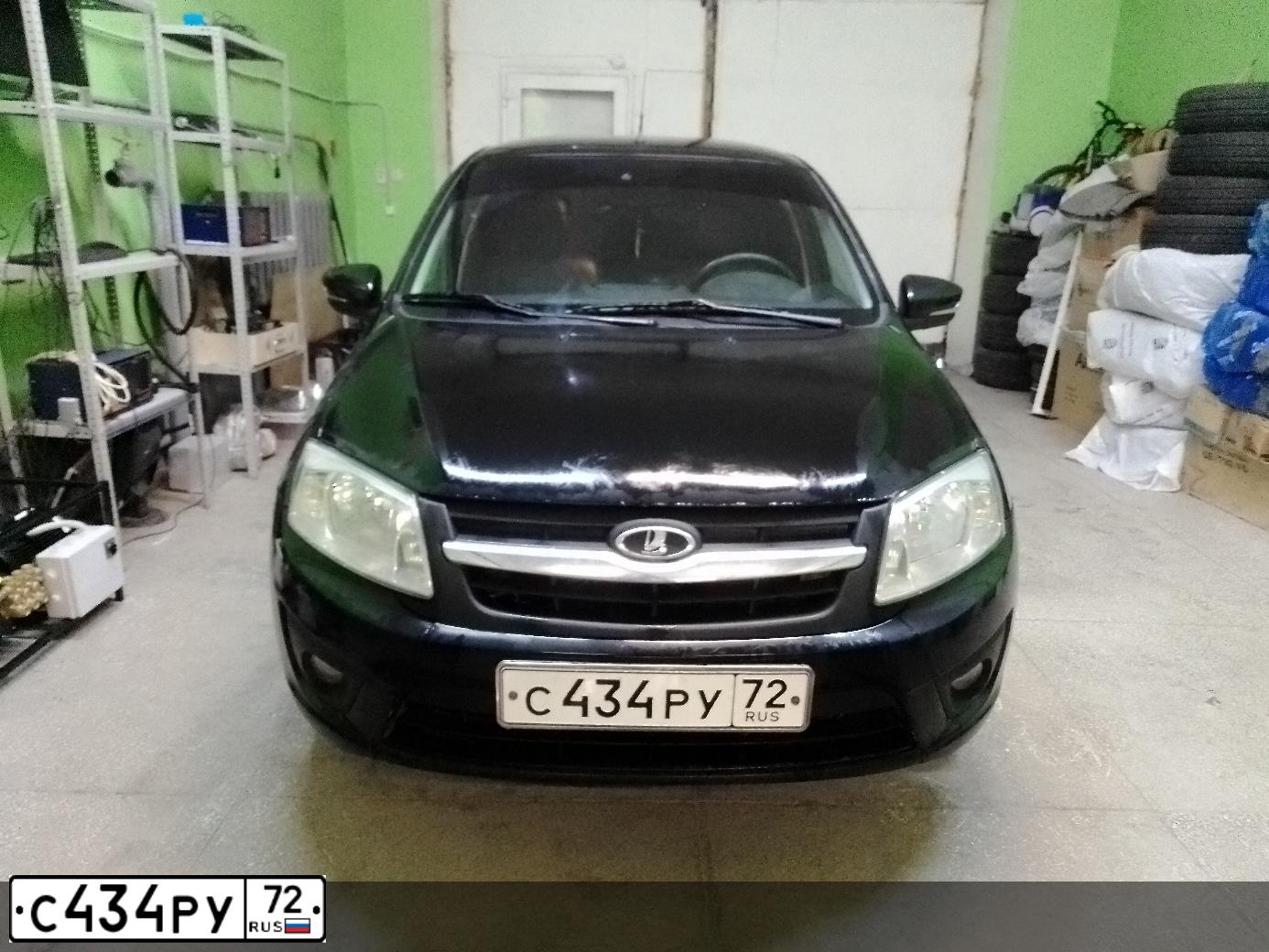 Фото автомобиля LADA 2191 GRANTA, 2014 — госномер С434РУ72. Цвет: ЧЕРНЫЙ